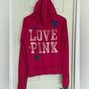 Vintage Y2K Victoria’s Secret PINK Full Zip Bling  Double Sided Pink Jacket